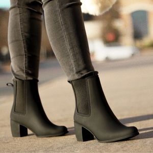 Jeffrey Campbell Hurricane Matte Black Rainboot Chelsea Boot